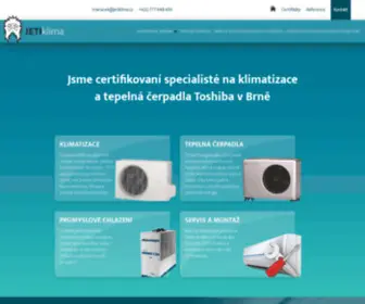 Jetiklima.cz(Prodej, servis a montáž klimatizací Toshiba v Brně) Screenshot