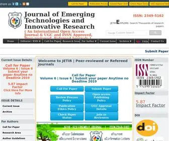 Jetir.org(Journal JETIR follow UGC CARE List) Screenshot