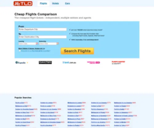 Jetlo.com.au(Cheap Flights) Screenshot