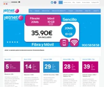 Jetnet.es(Operador de internet y telefonía móvil a nivel nacional) Screenshot