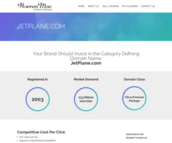 Jetplane.com(Premium Domains for Sale) Screenshot