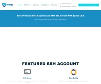 Jetssh.com(Free Premium SSH Account and Fast SSH SSL Account Such as Speed Jet) Screenshot