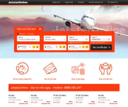 Jetstaronline.com.vn(Jetstar Online) Screenshot