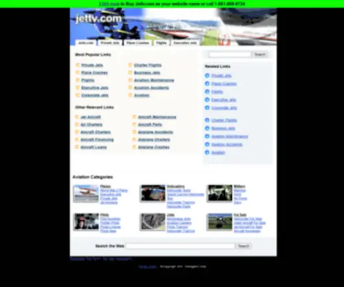 Jettv.com(The Leading Jet Aircraft Site on the Net) Screenshot
