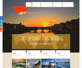 Jetvacations.com(Jet vacations group travel tour operator) Screenshot