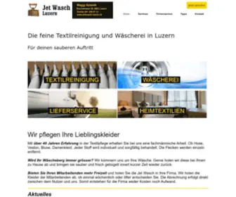 Jetwasch-Luzern.ch(Textilreinigung Wäscherei) Screenshot