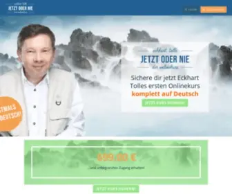 Jetztodernie.online(Startseite Jetzt oder nie Onlinekurs) Screenshot