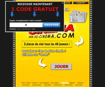 Jeu-Cinema.com(Gagner des cadeaux) Screenshot