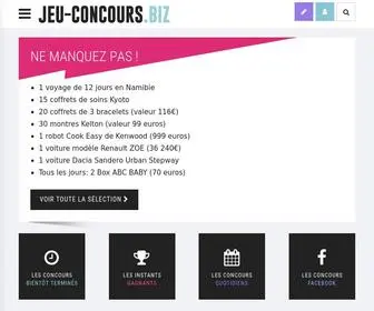 Jeu-Concours.biz(Jeux concours gratuits : gagner des cadeaux grâce aux concours) Screenshot