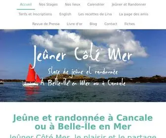 Jeunercotemer.fr(Stage de jeûne et randonnée en Bretagne) Screenshot