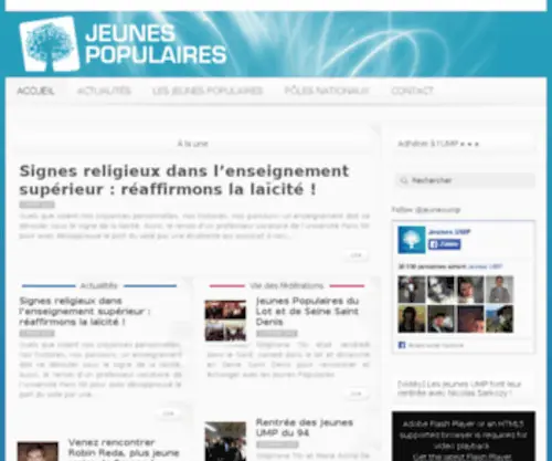 Jeunesump.fr(Les Jeunes Populaires) Screenshot