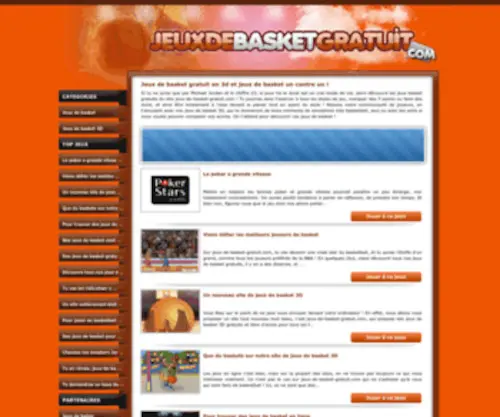 Jeux-DE-Basket-Gratuit.com(Jeux de basket gratuit) Screenshot