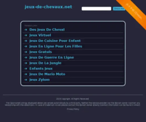 Jeux-DE-Chevaux.net(Jeux de chevaux) Screenshot