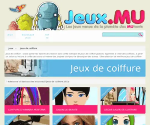 Jeux2Coiffure.com(JEUX DE COIFFURE) Screenshot