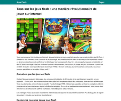 Jeuxflash.tv(Guide sur les jeux flash) Screenshot