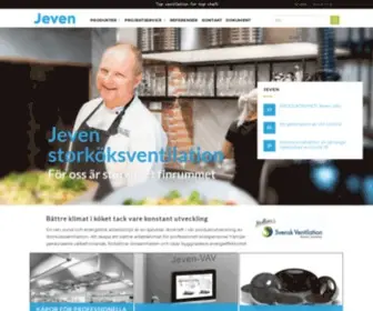 Jeven.se(Storköksventilation och kåpor för professionella kök) Screenshot