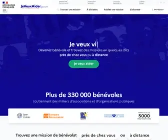 Jeveuxaider.gouv.fr(Devenez bénévole dans une association en quelques clics) Screenshot