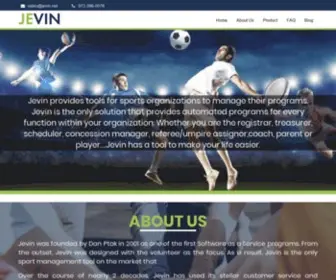 Jevin.net(Jevin Sports League Management Software) Screenshot