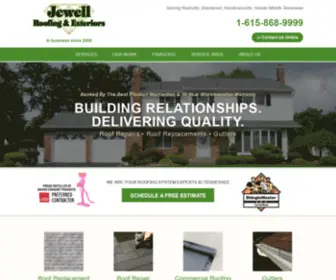 Jewellroofing.com(Jewell Roofing & Exteriors) Screenshot