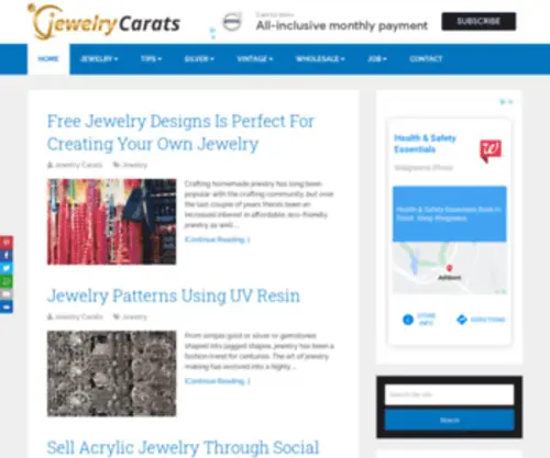 Jewelryclusters.com(Online Jewelry Store) Screenshot