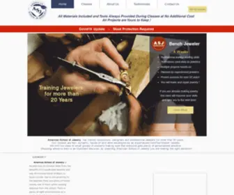 Jewelryschool.net(American School of Jewelry) Screenshot