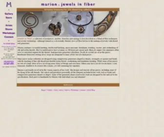 Jewelsinfiber.com(Marion jewels in fiber) Screenshot