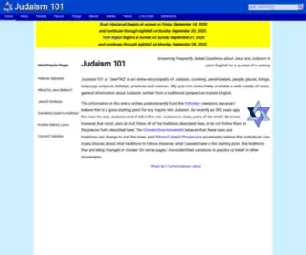 Jewfaq.org(Judaism 101) Screenshot