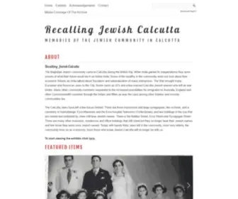 Jewishcalcutta.in(A Website Archive of the Jewish Community) Screenshot