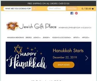 Jewishgiftplace.com(Check out the stunning collection of handmade and unique Jewish jewelry and Judaica) Screenshot