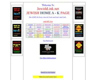 Jewishlink.net(Hundred's of Links's to Jewish Index with thousands of links to Jewish everything worldwide) Screenshot