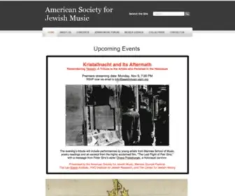 Jewishmusic-ASJM.org(American Society for Jewish Music) Screenshot