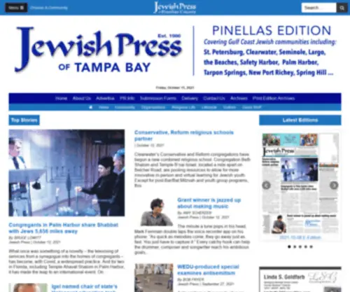 Jewishpresspinellas.com(Jewish Press of Pinellas County) Screenshot