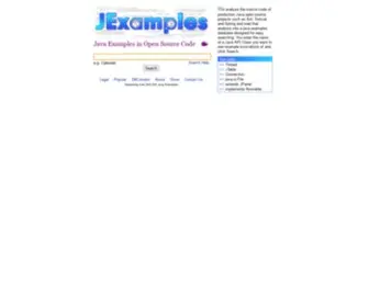 Jexamples.com(Java Examples) Screenshot