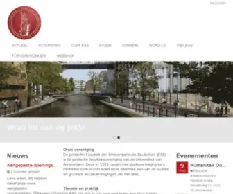 Jfas.com(De Juridische Faculteit der Amsterdamsche Studenten (JFAS)) Screenshot