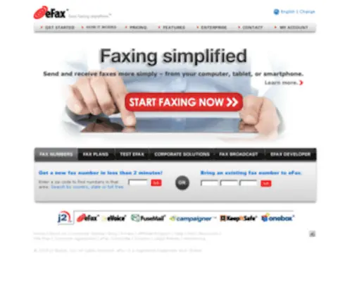 Jfax.de(Internet Fax to Email Services) Screenshot