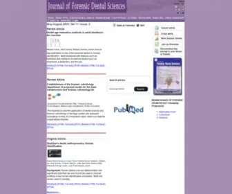 JFDS.org(Journal of Forensic Dental Sciences) Screenshot