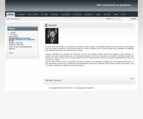 JFK-Assassinat.com(JFK L'assassinat les questions) Screenshot