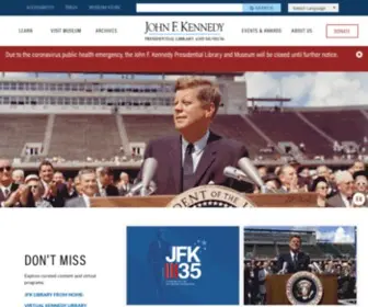 JFklibrary.org(JFK Library) Screenshot