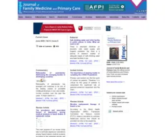 JFMPC.com(Journal of Family Medicine and Primary Care) Screenshot