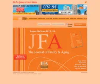 Jfrailtyaging.com(The Journal of Frailty & Aging) Screenshot