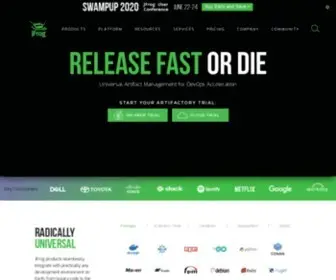 Jfrog.com(Software Supply Chain to Release Fast & Secure) Screenshot