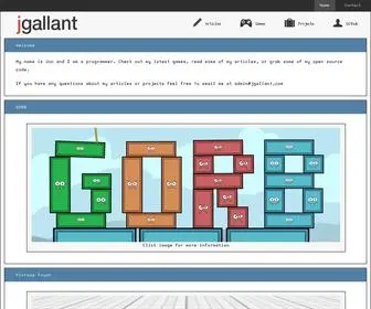 Jgallant.com(Jgallant's Indie Game Developer) Screenshot