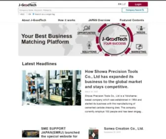 Jgoodtech.jp(Your best business matching platform) Screenshot