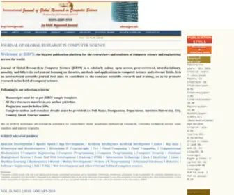 JGRCS.info(Journal of Global Research in Computer Science) Screenshot