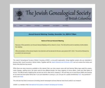 JGSBC.ca(Jewish Genealogical Society of British Columbia (JGSBC)) Screenshot