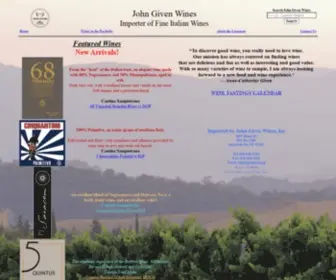 Jgwines.com(John Given Wines) Screenshot