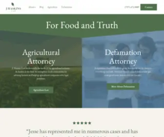 Jhaskinslaw.com(For Food and Truth) Screenshot