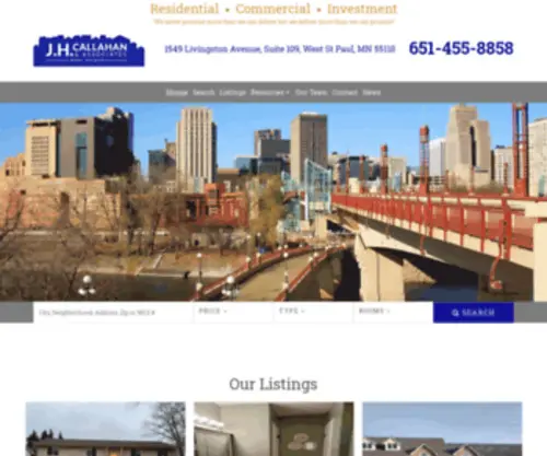 Jhcallahan.com(Twin Cities Real Estate) Screenshot