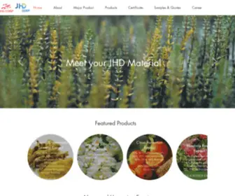 JHdcorp.com(US/Canada/EU Warehouses Herbal Extract Supplier) Screenshot