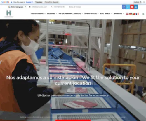 Jhernando.es(Fabricamos transportadores y sistemas de clasificación (sorters)) Screenshot